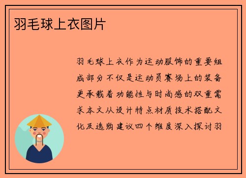 羽毛球上衣图片
